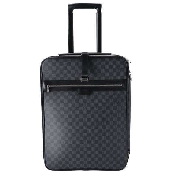 Louis Vuitton Pegase Leather Suitcase Cabin Bag LV Damier Canvas - Picture 1 of 6